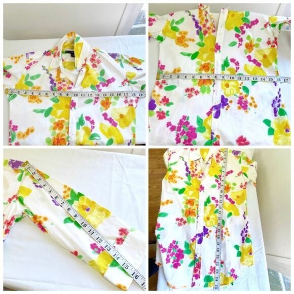 Ralph Laurent Black label Resort floral button down shirt size 8 - Picture 4 of 6